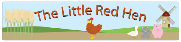 Little Red Hen display banner (free story resources) | Free Early Years