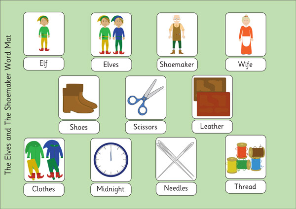 The Elves And The Shoemaker Word Mat | Free Early Years & Primary ...