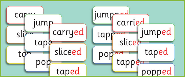 Phase 6 ed Suffix Matching Cards Free Early Years Primary 