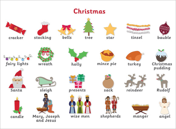 Early Learning Resources Christmas Word Mat