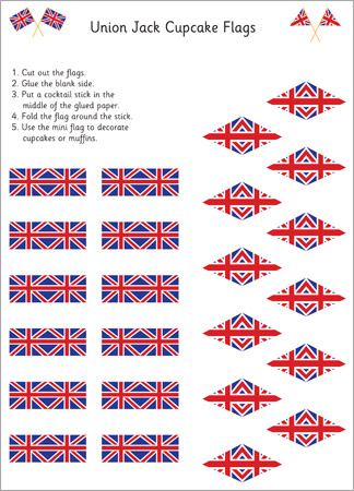 Download Early Learning Resources Union Jack Cupcake Flags