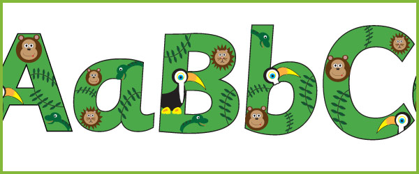 Jungle Display Letters A Z Free Early Years Primary Teaching 