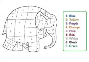 Early Learning Resourcess Elmer-colour-by-numbers-2