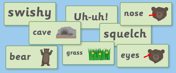 Early Learning Resources We Re Going On A Bear Hunt Word Cards