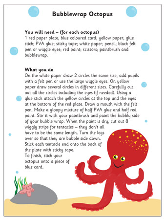 Early Learning Resources Bubblewrap Octopus | EYFS Craft Activity