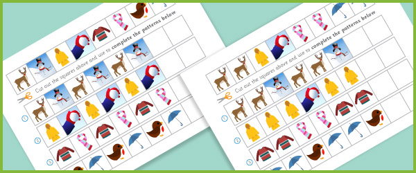 Early Learning Resources Complete The Pattern Worksheets – Winter