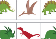Early Learning Resources Dinosaur Sequence and Patterns Worksheets
