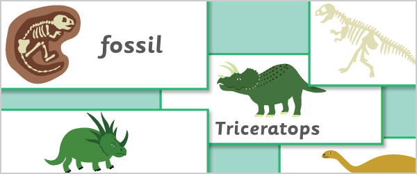 Early Learning Resources Dinosaur Topic Cards