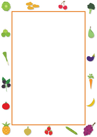 Early Learning Resources Fruit And Vegetable Editable Notepaper