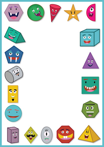 Early Learning Resources 2D and 3D Shape Editable Notepaper