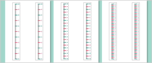 early learning resources a4 vertical number lines