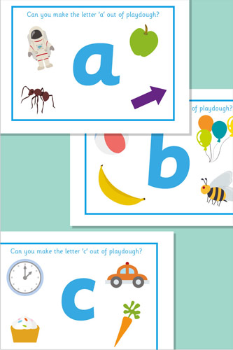 Early Learning Resources Lowercase Alphabet Playdough Mats