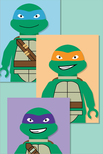 Early Learning Resources A4 Turtle Prints Bedroom Decor Or