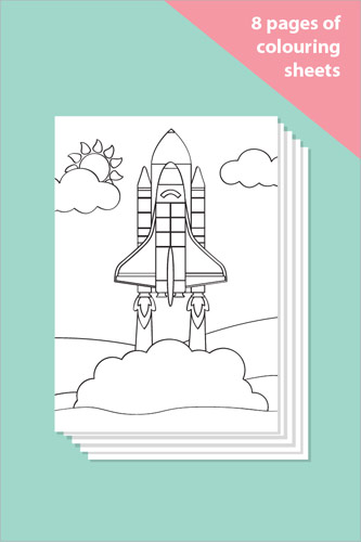 Early Learning Resources Space Themed Colouring In Sheets - Mindfulness ...