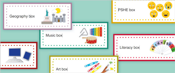 Early Learning Resources Editable Subject Resource Box Labels Free