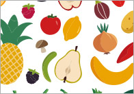 Fruit & Vegetables A4 Repeating Pattern - Printable Early Years ...